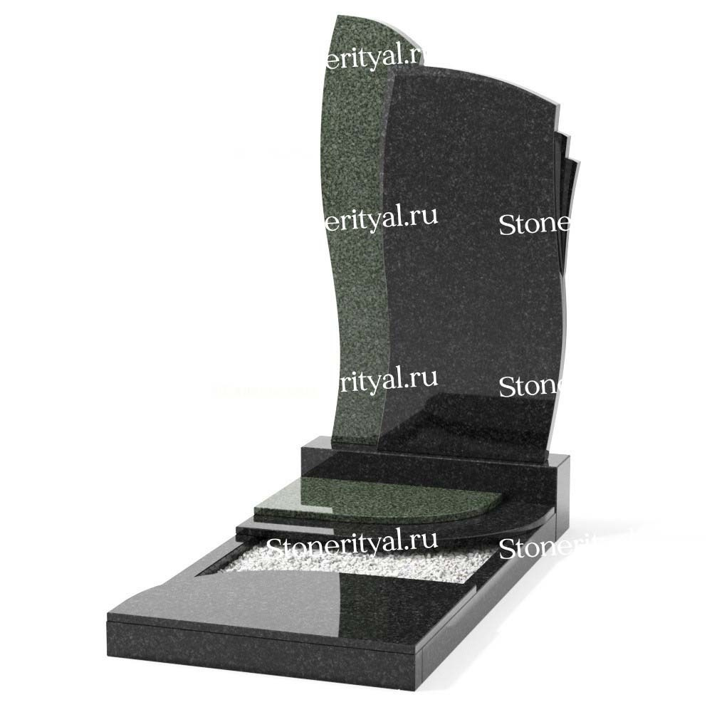 Комбинированные памятники на одного. Изготовление и установка памятников в Москве и МО