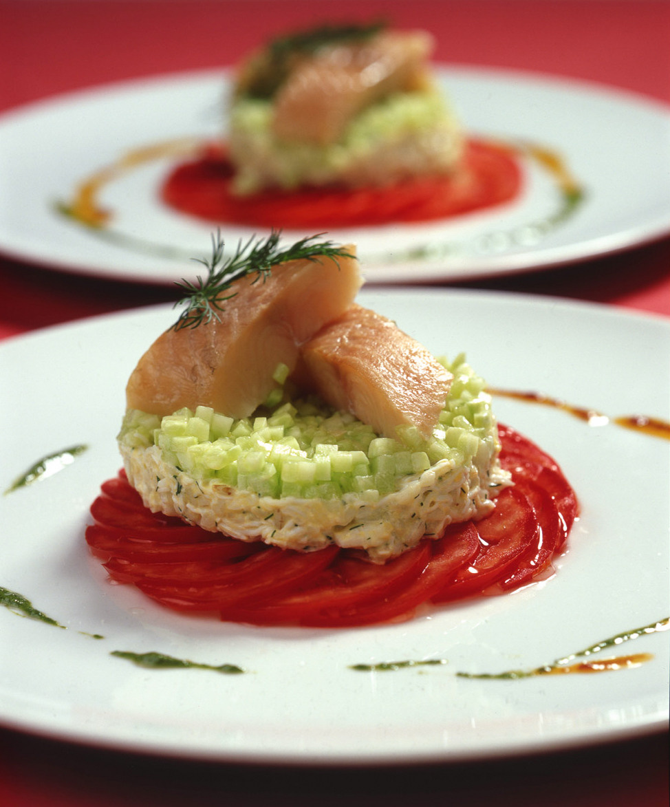 Закуска с копченой сельдью