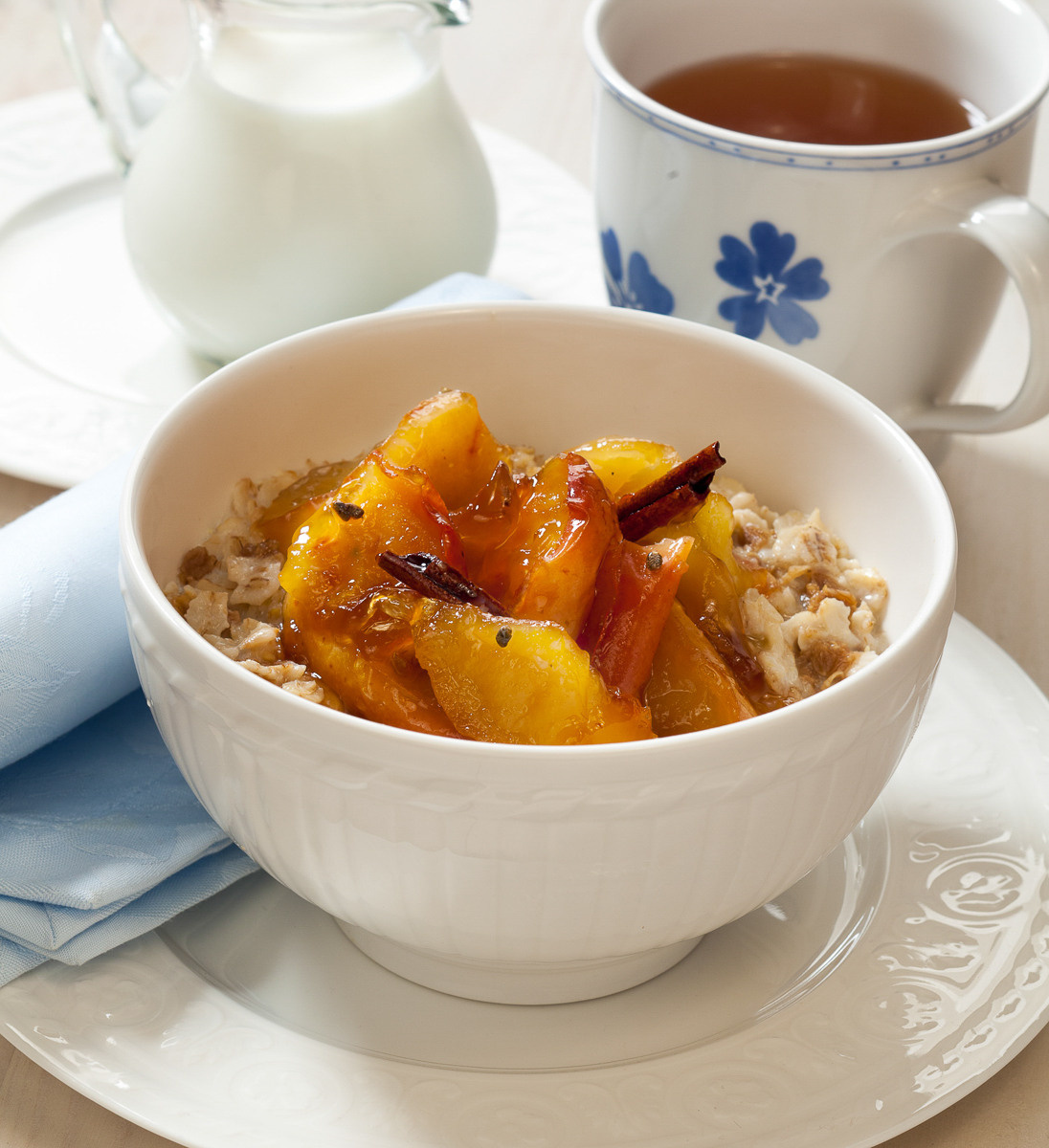 Овсянка с фруктами, съемка для Ю.Высоцкой