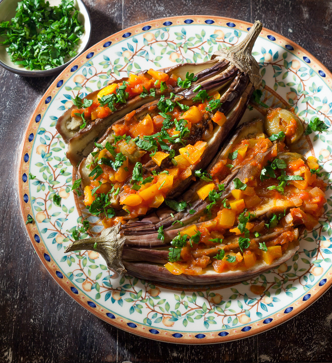 Баклажаны с овощами