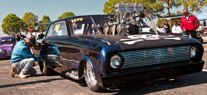 DrugRacing на автомобилях выпущенных до 1975 г. США, Флорида, 2010. Фотограф Василий Буланов