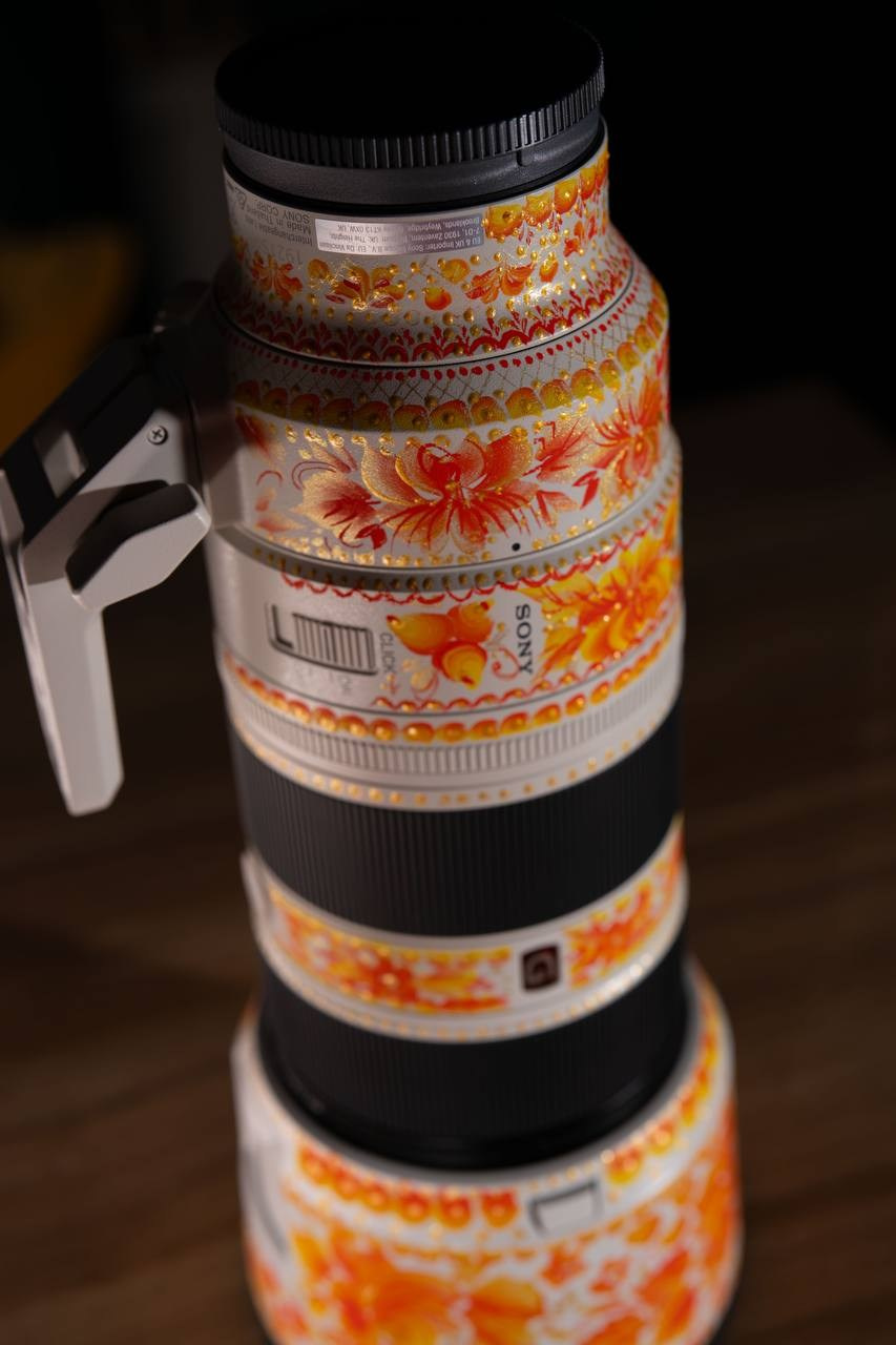 Sony 70-200 GM ll f «Жар Птица». Авторская роспись объективов. Превратите технику в арт-объект