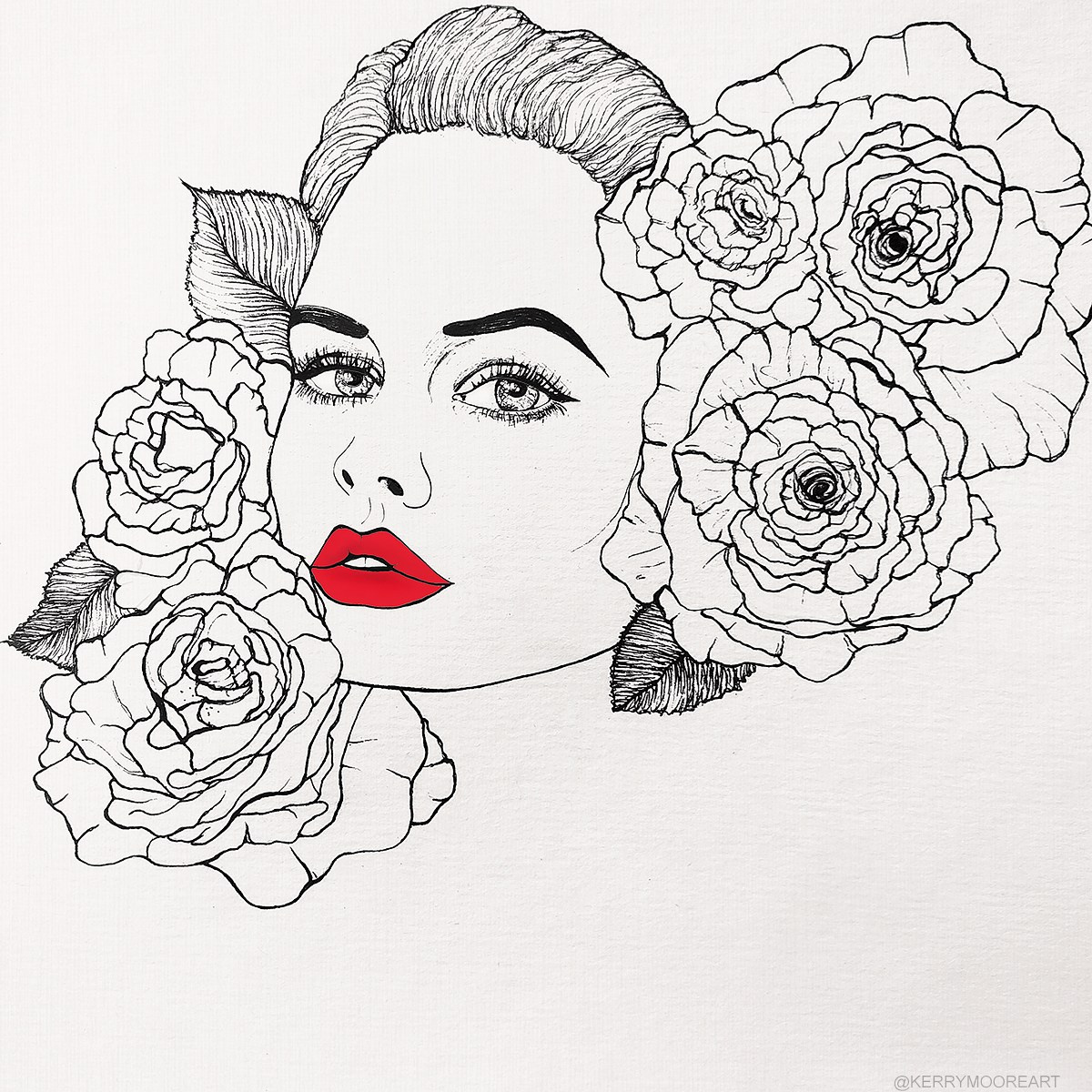 Pensil & Black pen. Фотограф и художник Kerry Moore