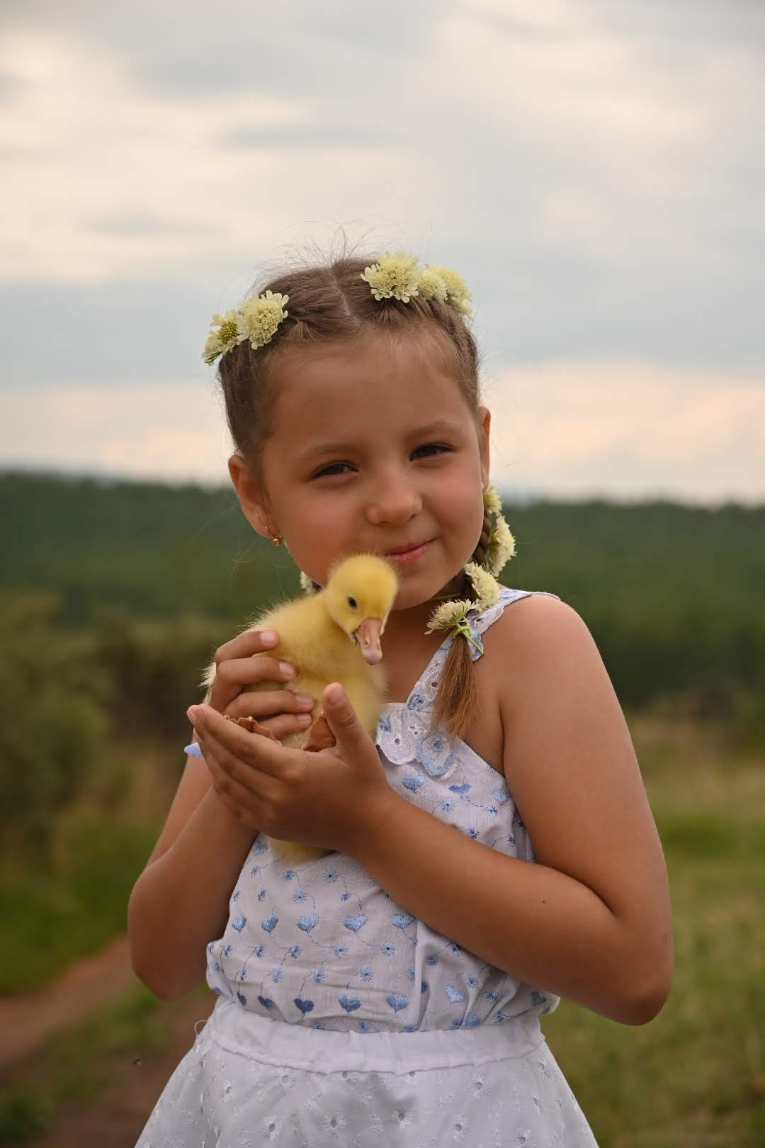 Дети и гусята. Семейный и детский фотограф в Хакасии