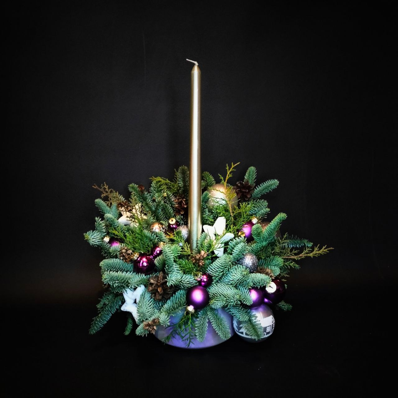 Подарочная композиция со свечой 