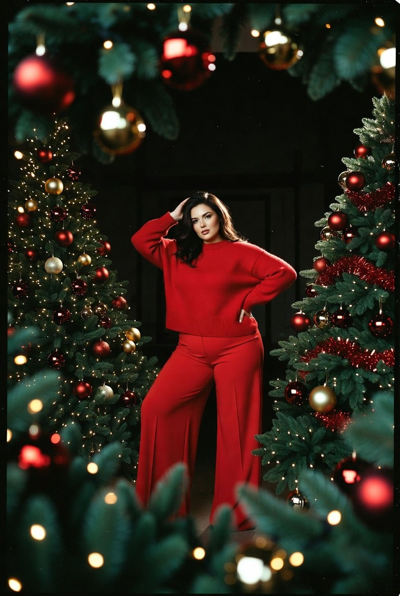 Плюс сайз в красном