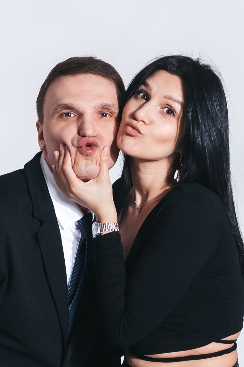 Love Selfie — пара, фон белый, свет глянец, цвет