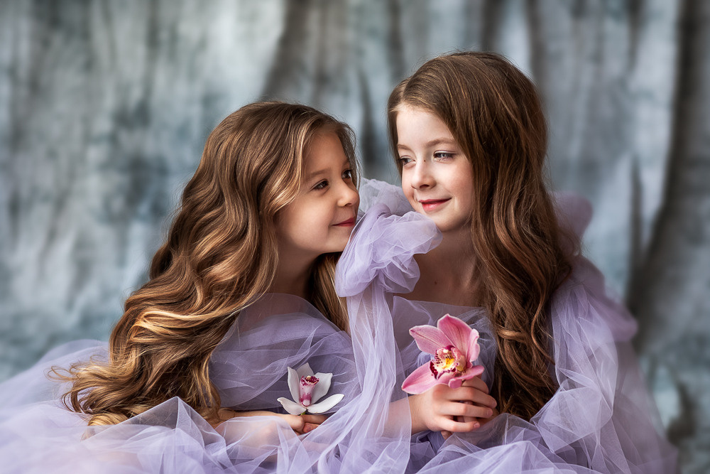 Портреты с живыми цветами. Семейный фотограф в Донецке Елена Горбатенко