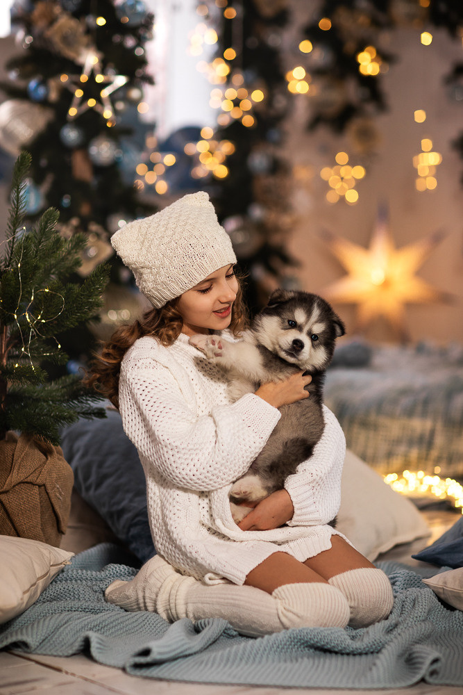 С щенками. Семейный фотограф в Донецке Елена Горбатенко