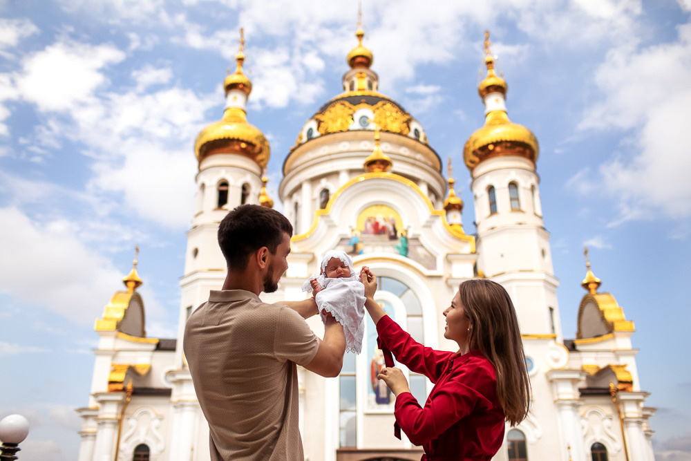 Крещение. Семейный фотограф в Донецке Елена Горбатенко