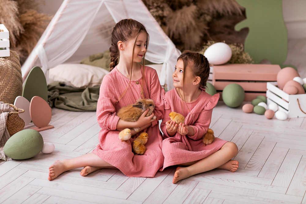 Пасхальные с цыплятами. Семейный фотограф в Донецке Елена Горбатенко