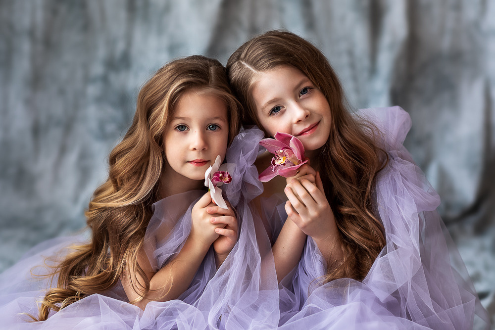 Портреты с живыми цветами. Семейный фотограф в Донецке Елена Горбатенко