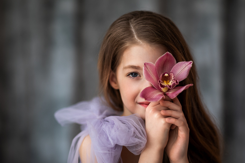 Портреты с живыми цветами. Семейный фотограф в Донецке Елена Горбатенко