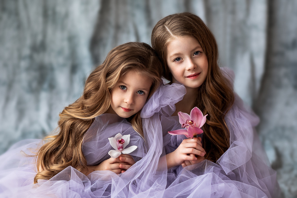 Портреты с живыми цветами. Семейный фотограф в Донецке Елена Горбатенко