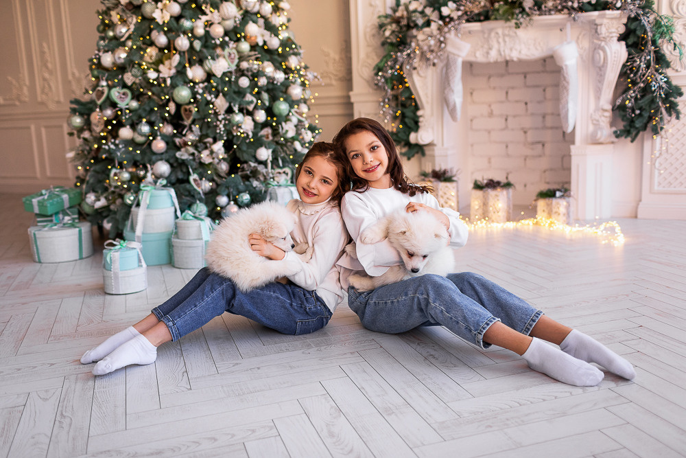 С щенками. Семейный фотограф в Донецке Елена Горбатенко