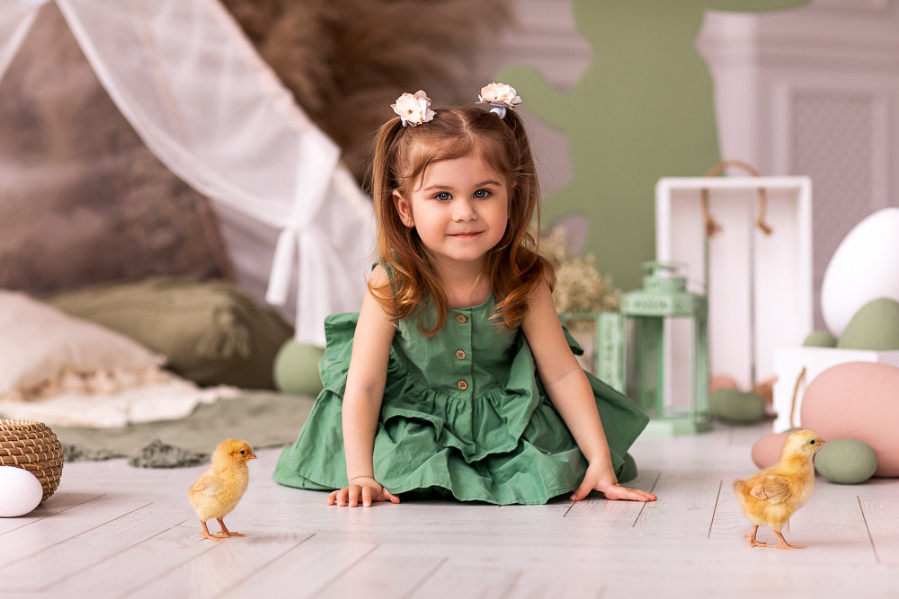 Пасхальные с цыплятами. Семейный фотограф в Донецке Елена Горбатенко