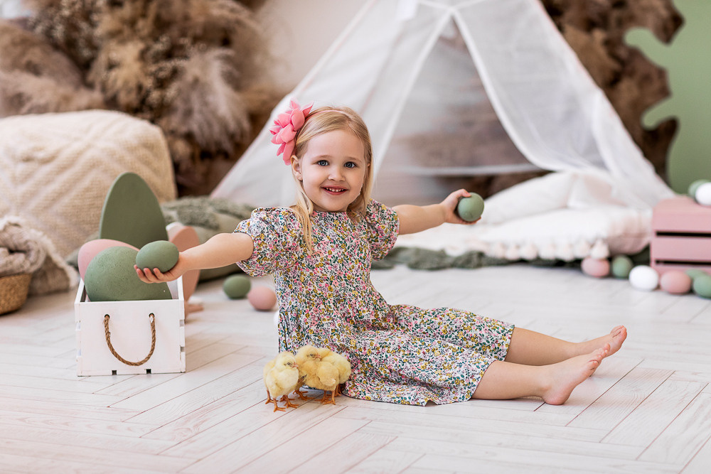 Пасхальные с цыплятами. Семейный фотограф в Донецке Елена Горбатенко