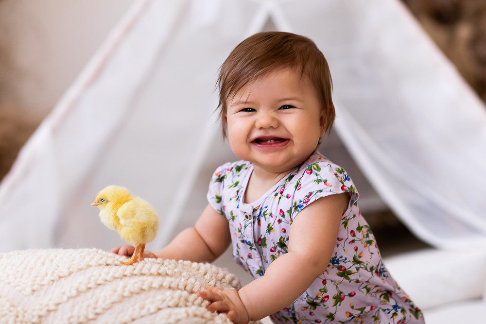 Пасхальные с цыплятами. Семейный фотограф в Донецке Елена Горбатенко