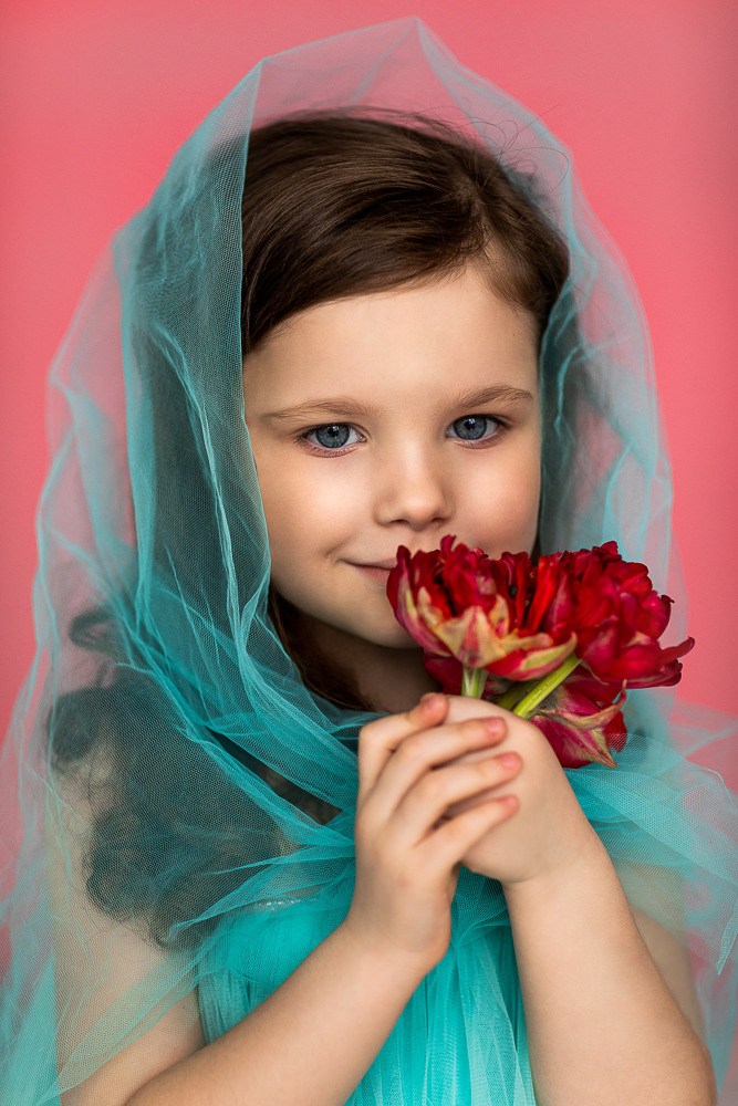 Портреты с живыми цветами. Семейный фотограф в Донецке Елена Горбатенко