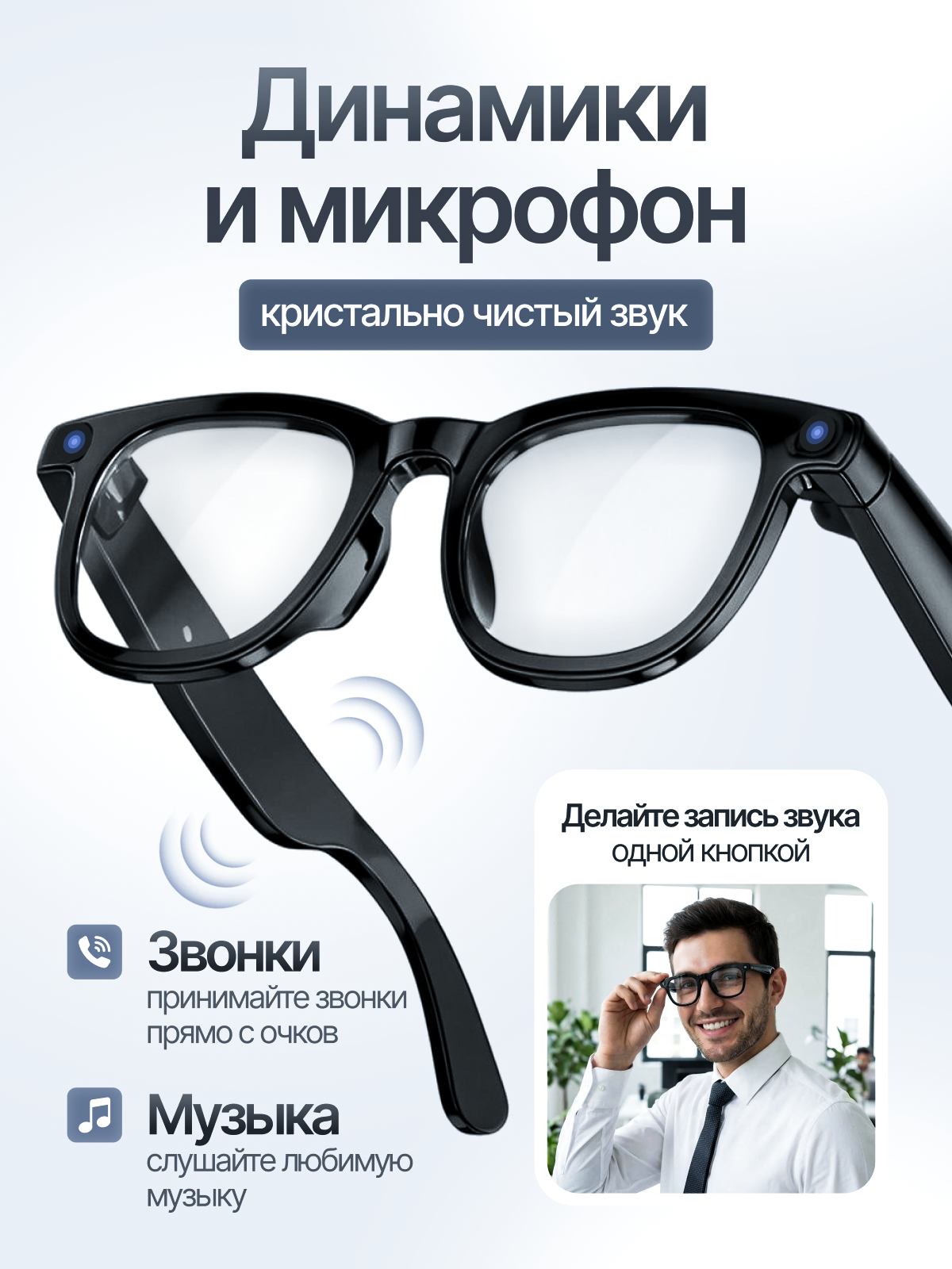 Смарт очки. Дизайн карточек для маркетплейсов