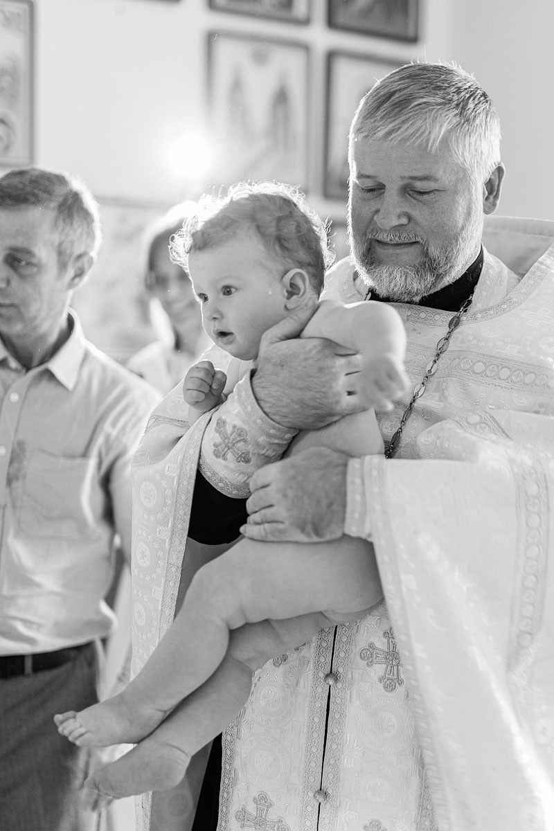 — Таинство Крещения (Чёрно-белый). Детский и семейный фотограф Домодедово
