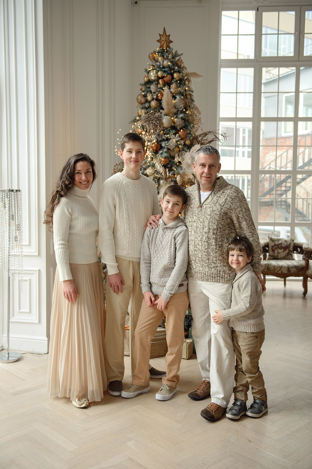 Family , Studio photo shoot at Christmas time