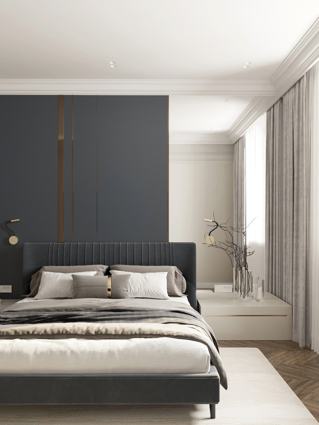 Гостевая спальня. Частный дом, ЖК Лесная гармония