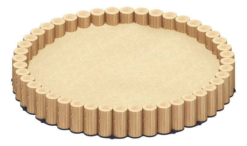 Песочница (Лиственница анкера) ИО 5.24.04-Л.И1 Габариты (ШхДхВ): 2400х2400х300 Зона безопасности, мм: 3400х3400