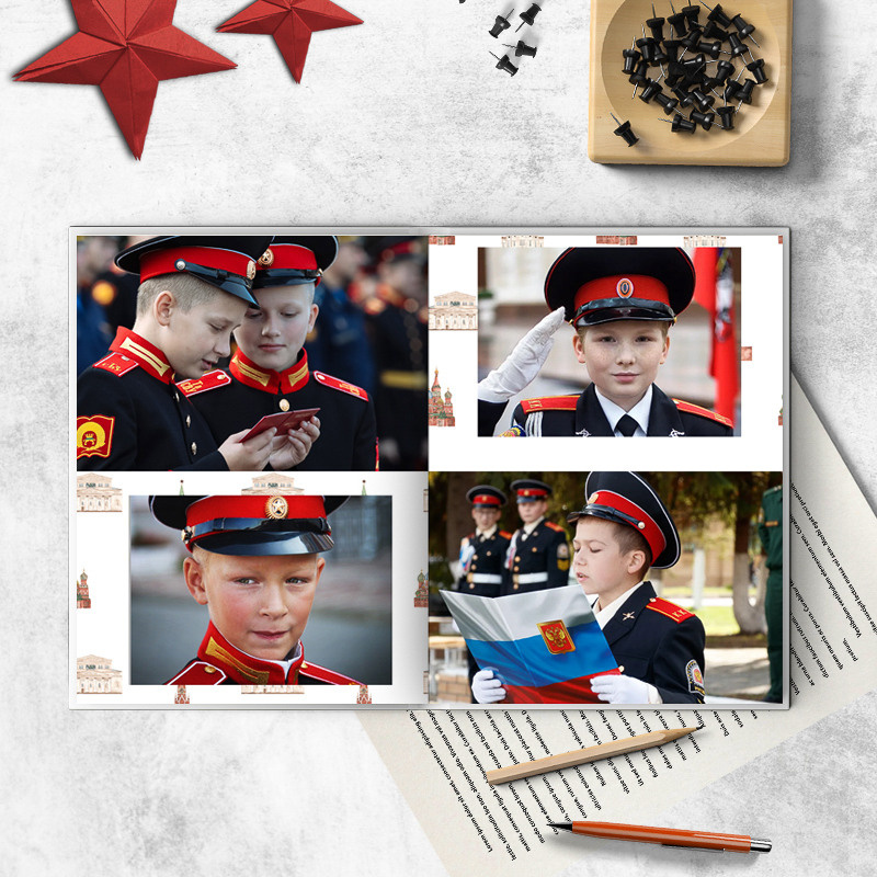 Дизайн альбома Кадет. Выпускной школьный альбом в Москве / Школьный фотограф Юлия Михайленко