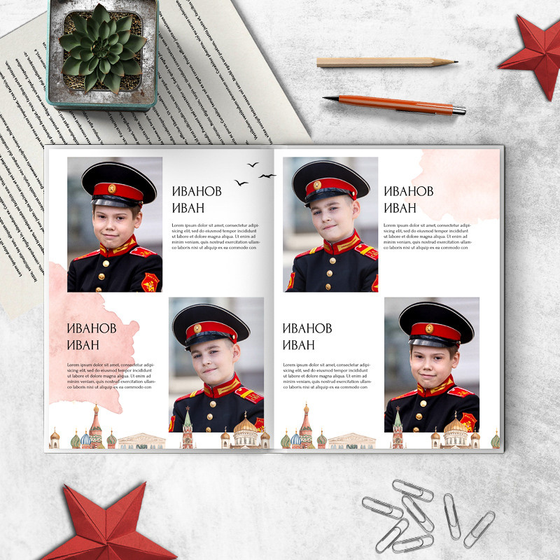 Дизайн альбома Кадет. Выпускной школьный альбом в Москве / Школьный фотограф Юлия Михайленко