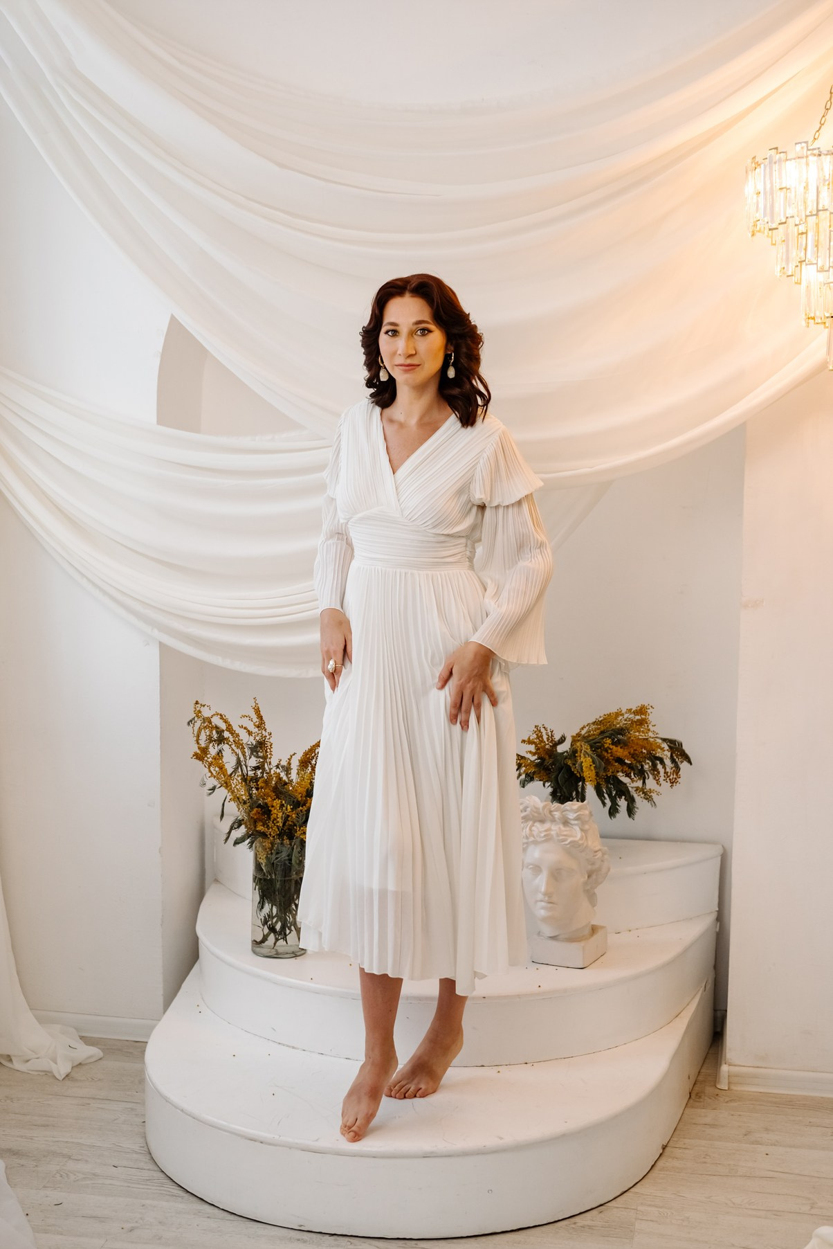 Виктория с мимозой. Свадебный и семейный фотограф в Санкт-Петербурге Елена Худякова