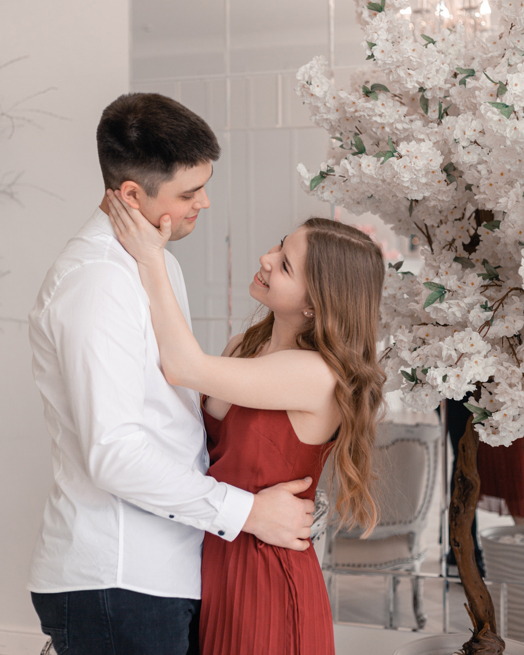 Фотосессия в стиле лавстори с Никитой и Ольгой  в студии Beverly Hills зал "Валенсия" СПб