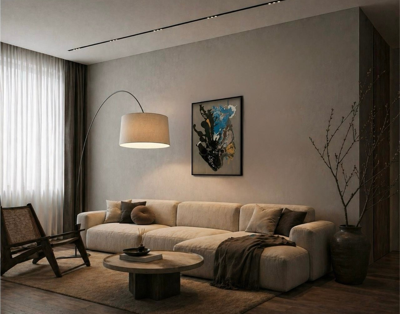 Warm-toned interior. Filipp Borisenok
