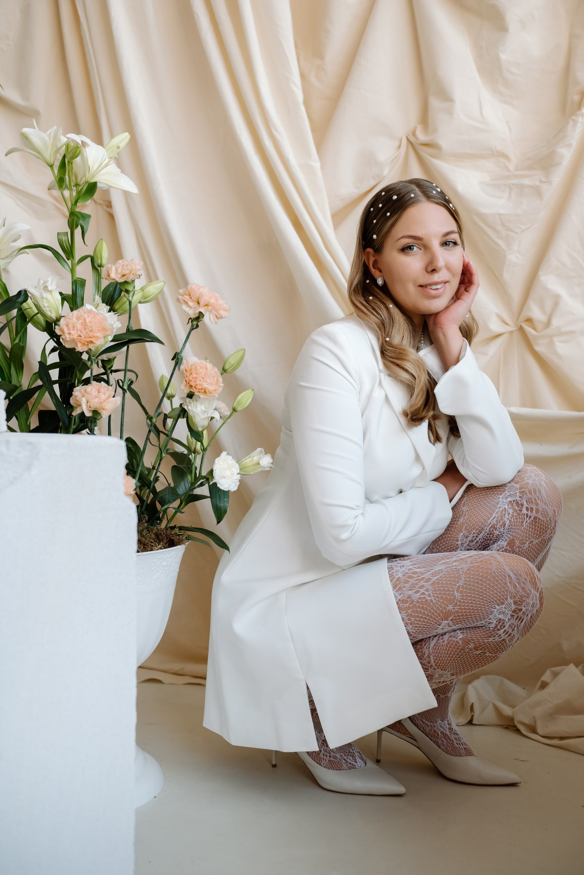 С цветами и жемчугом. Свадебный и сеейный фотограф в Санкт-Петербурге Елена Худякова