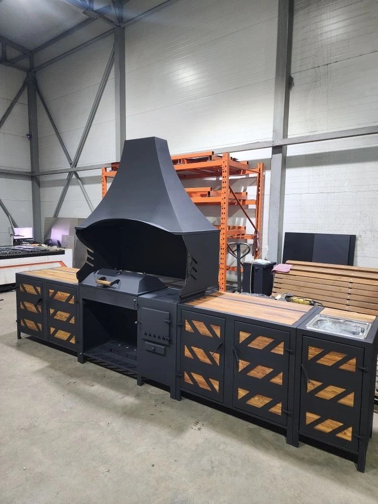 «Джета с вытяжным зонтом и функцией смокер. Купить / заказать мангал для дома в Краснодаре от производителя «Дарбин»