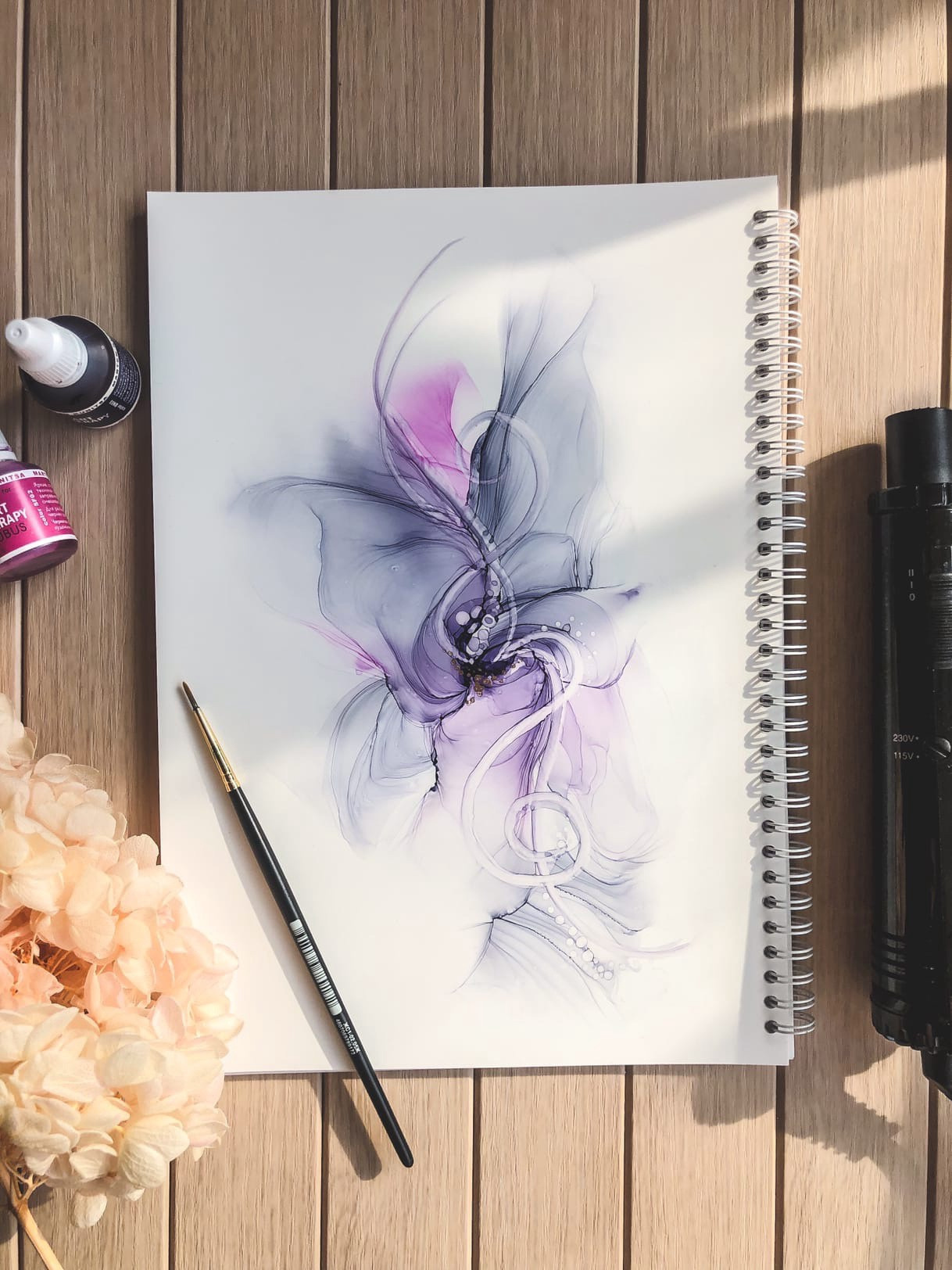 Спиртовые чернила. Seatales — эпоксидная смола и спиртовые чернила