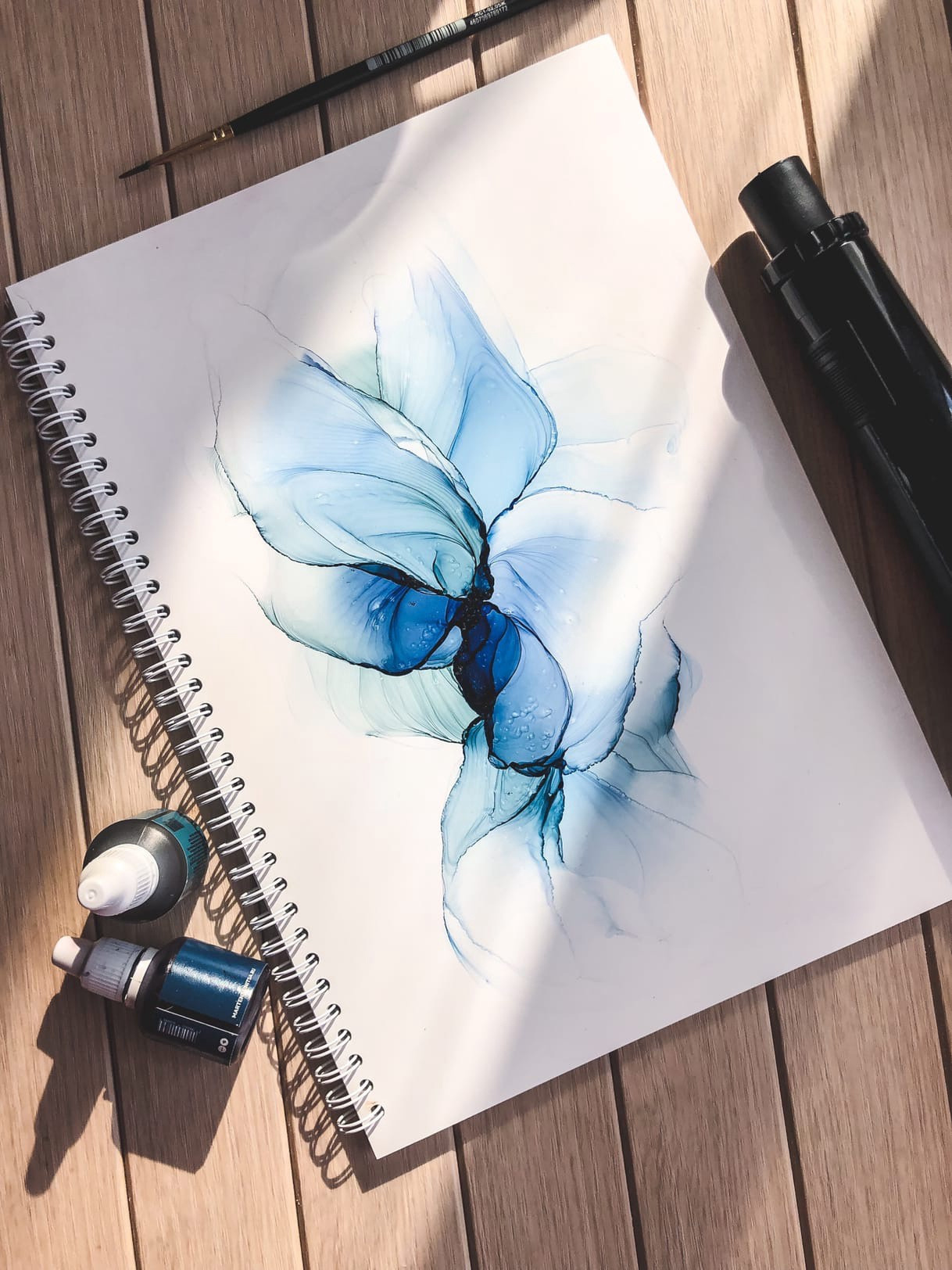 Спиртовые чернила. Seatales — эпоксидная смола и спиртовые чернила