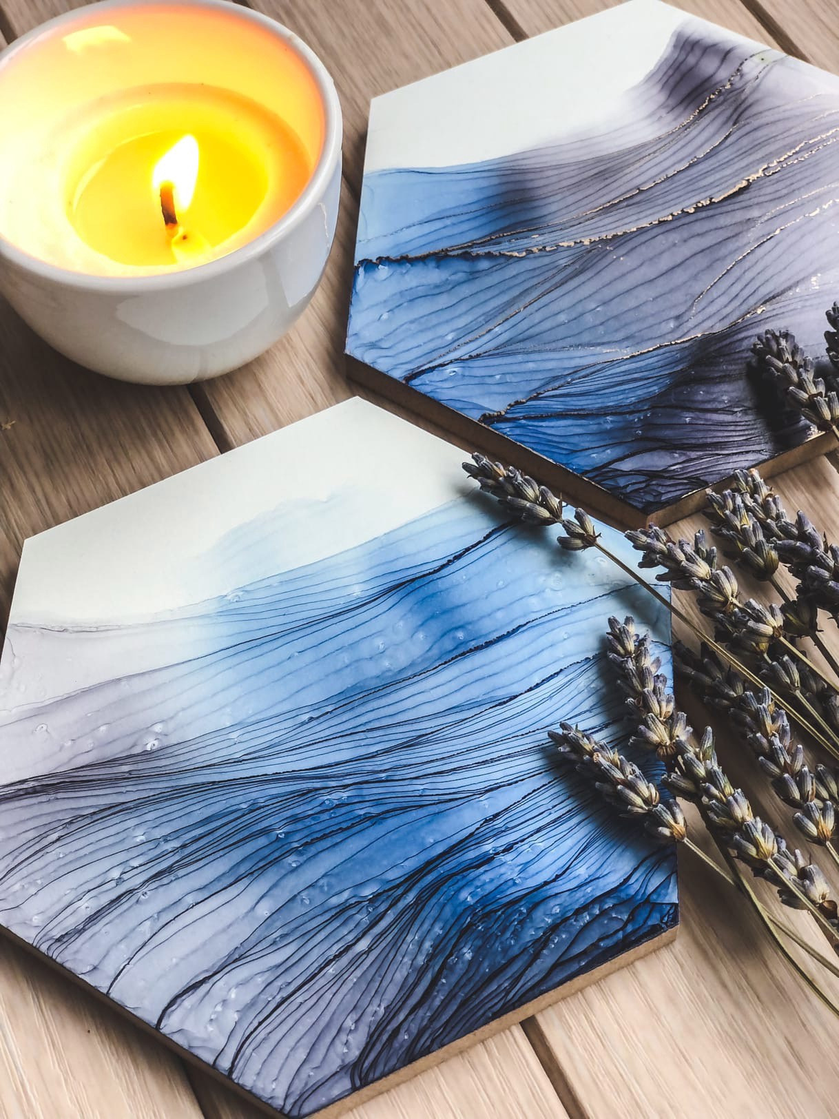 Спиртовые чернила. Seatales — эпоксидная смола и спиртовые чернила