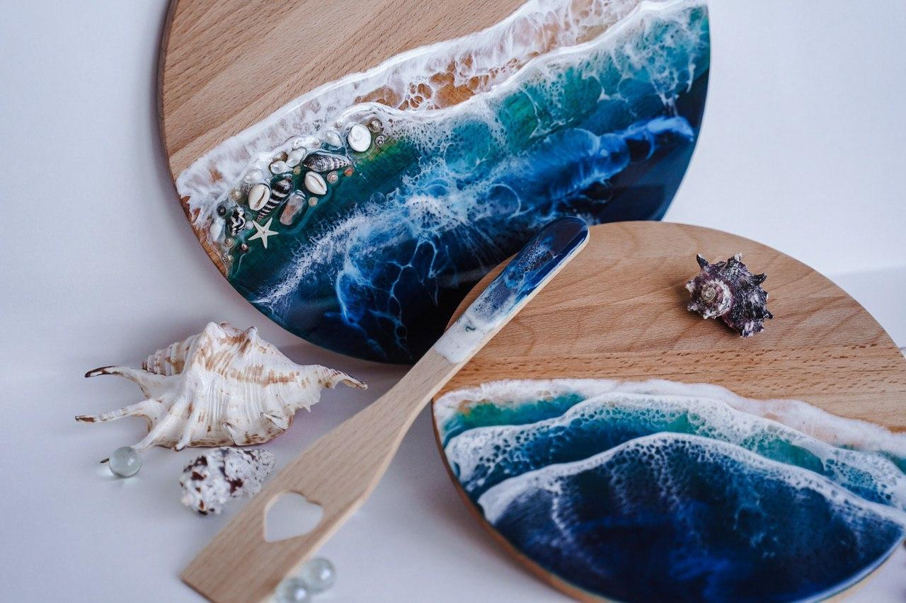 Эпоксидная смола. Seatales — эпоксидная смола и спиртовые чернила