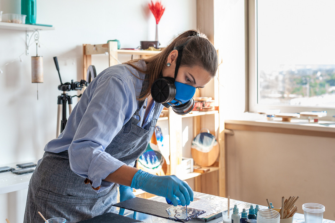 Seatales — эпоксидная смола и спиртовые чернила