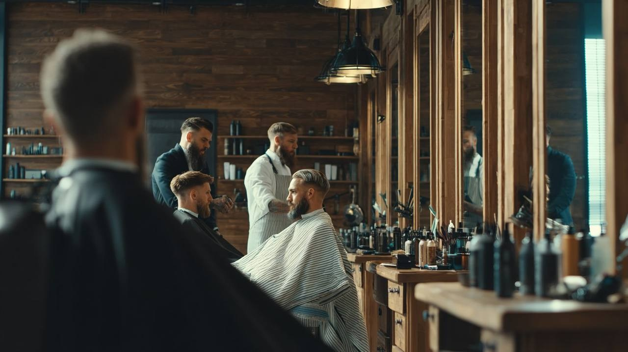 Визуальная концепция для барбершопа. Ekaterina Kiral — Visual Branding & AI Creation