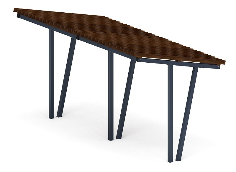 Пергола тент (наклонная) - МФ 77.03.02-01 /без поликарбоната/ Габариты (ШхДхВ): 5680x3000x3165 мм