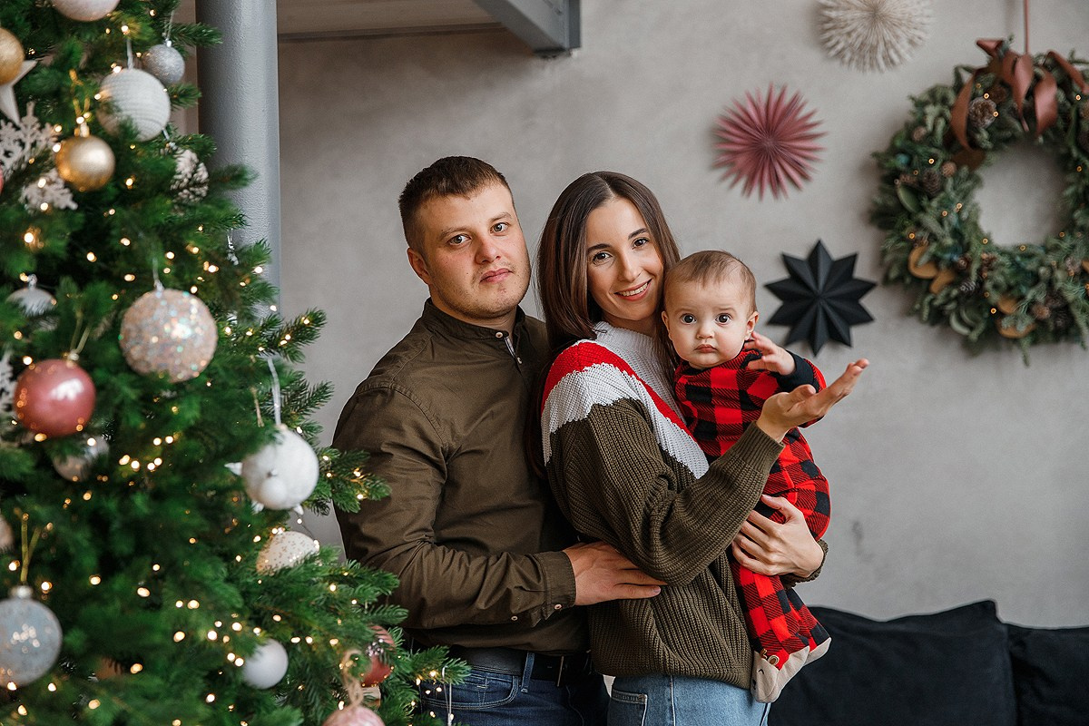 Зимняя фотосессия в студии. Фотограф Олеся Жомер