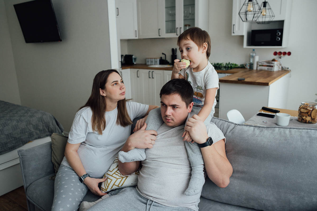Пицца на троих. Семейный и свадебный фотограф в Москве Жнякина Юлия