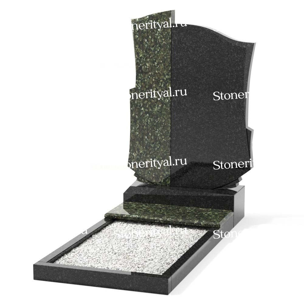 Комбинированные памятники на одного. Изготовление и установка памятников в Москве и МО