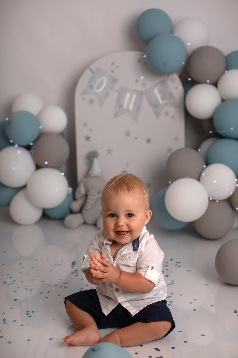 Съемка Первый тортик. Фотограф новорожденных