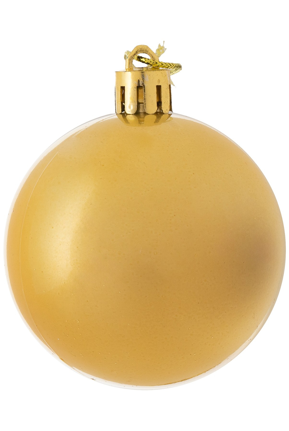 Шар золотой матовый на елку