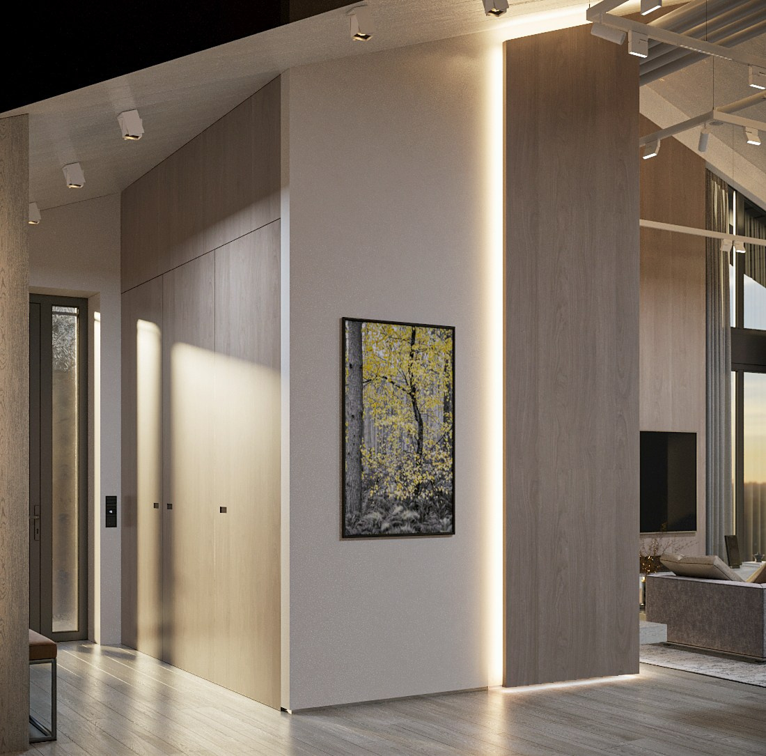 Дизайн проект интерьера частного дома (г. Москва, поселок художников)