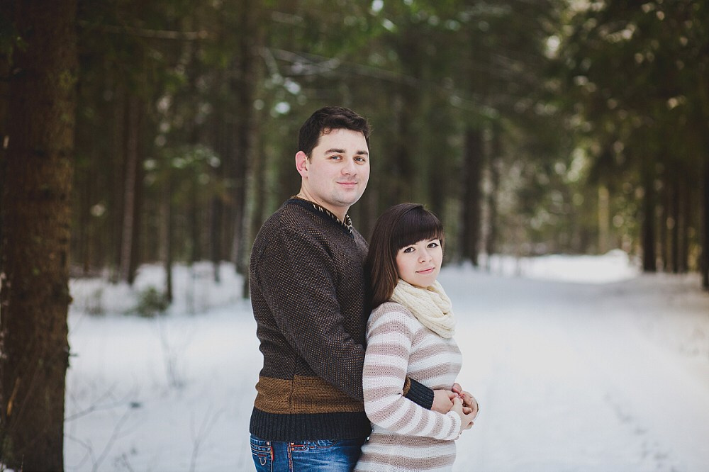 Зимняя лавстори Игорь+Маргарита. Фотограф в Варшаве Анна Розова