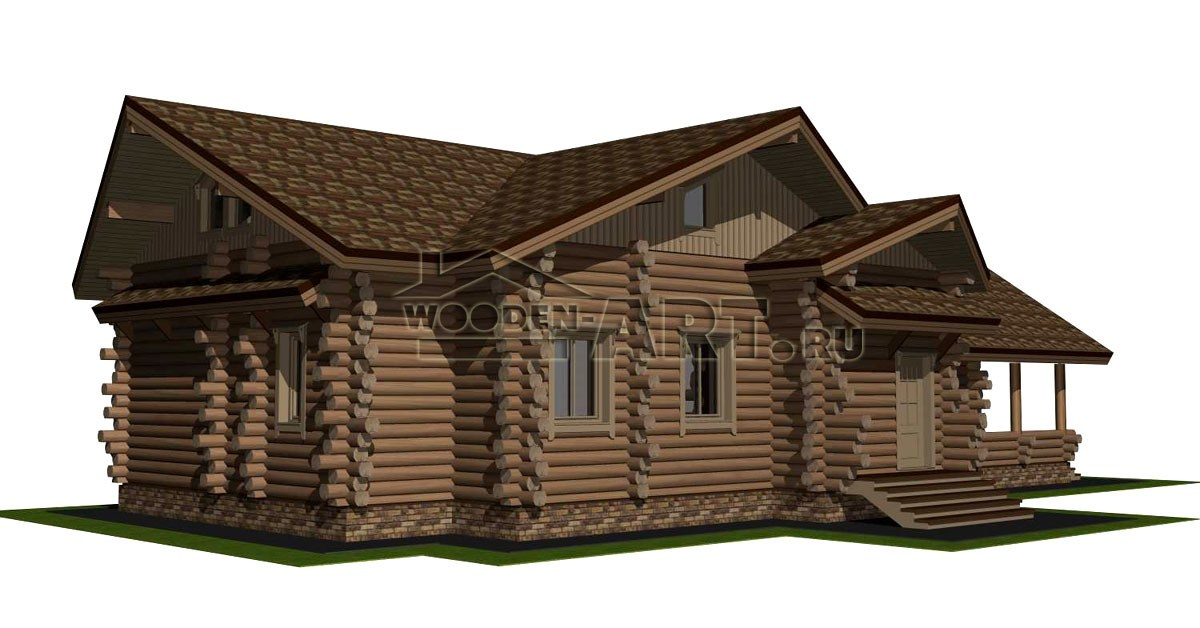 «Лесное» 252 кв. м. Проекты деревянных домов. Архитектор Ольга Мальцева